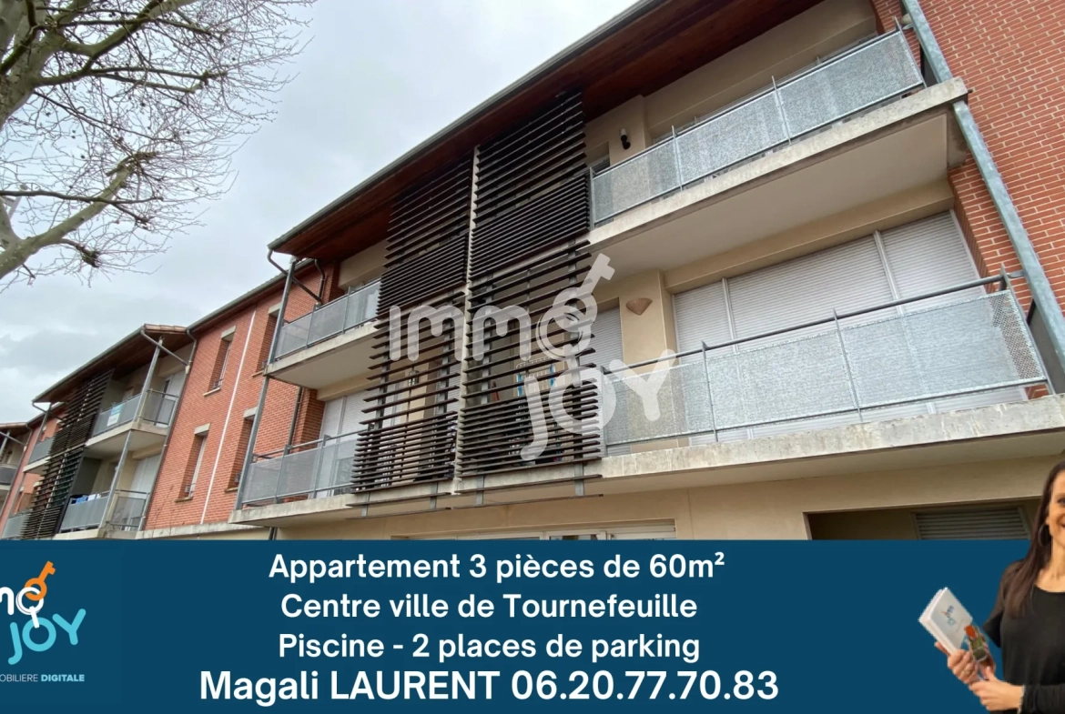 Appartement T3 de 60 m² avec jardin et piscine à Tournefeuille 