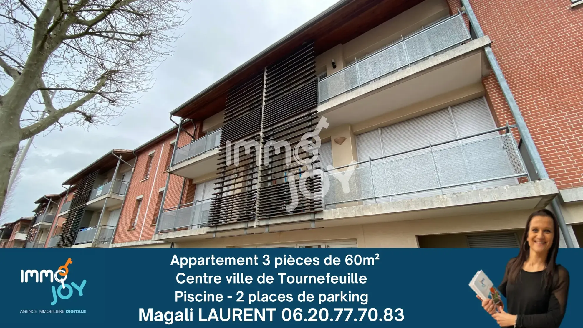Appartement T3 de 60 m² avec jardin et piscine à Tournefeuille 