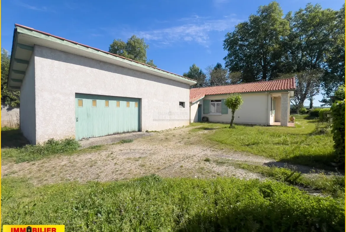 Maison de plain-pied avec grand garage à Podensac - Potentiel à rafraîchir 