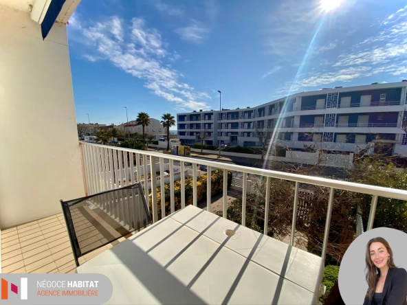 Bel appartement T2 rénové à Palavas-les-Flots, 50 m de la plage avec parking et balcon ensoleillé