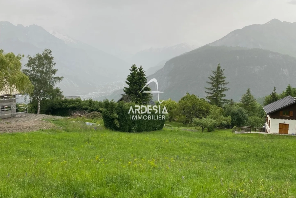 Terrains à bâtir à vendre à Jarrier, village savoyard avec vue sur les Aiguilles d'Arves 
