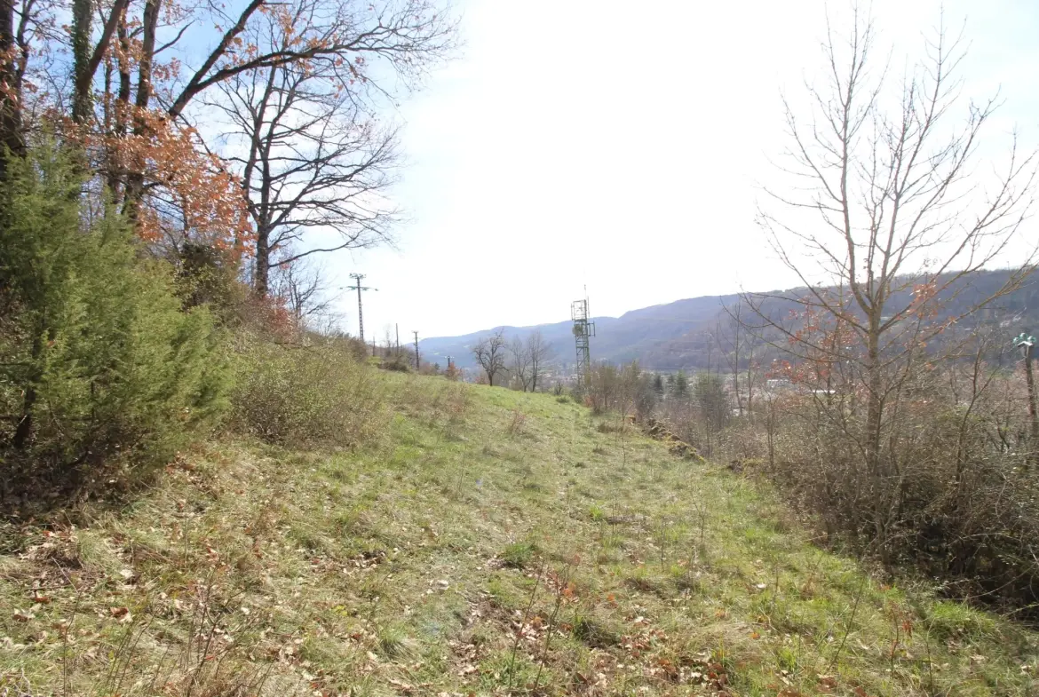 Terrain constructible de 1 510 m² à Saint-Affrique avec vue et orientation sud 