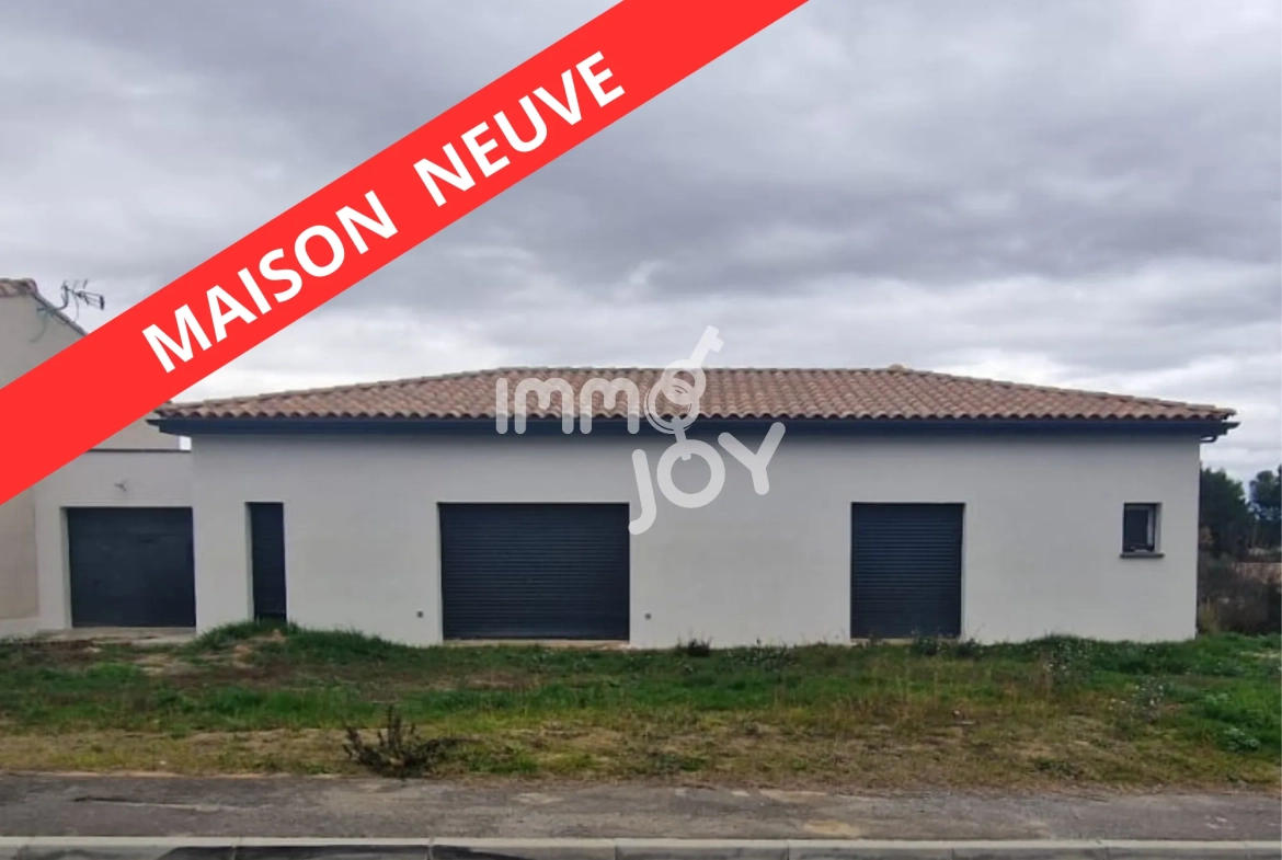 Charmante maison neuve de plain-pied de 112 m² à Lavallette proche Carcassonne 