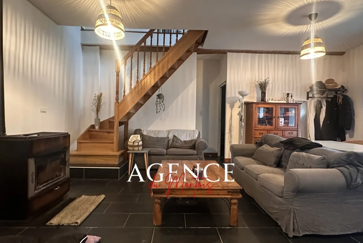 Maison villageoise rénovée avec jardin à Sergines, 4 chambres, chauffage électrique 