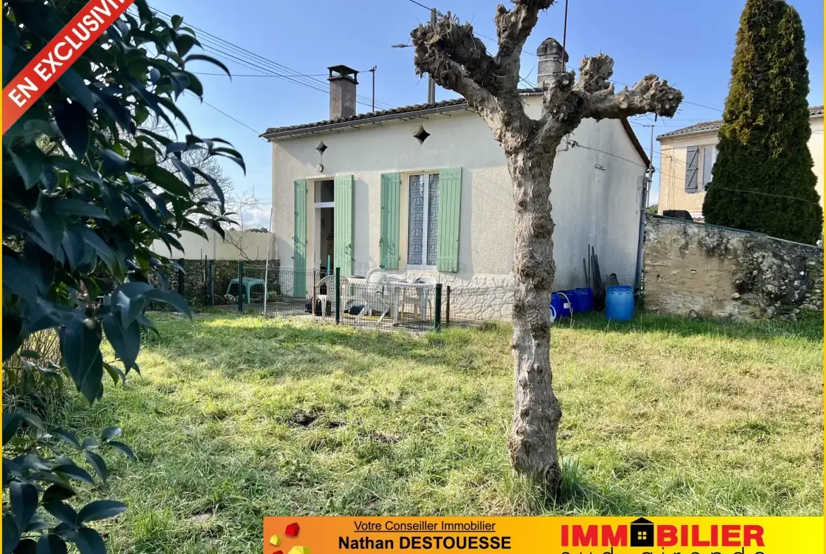 Maison en pierre à Barsac avec jardin et garages, location en place 