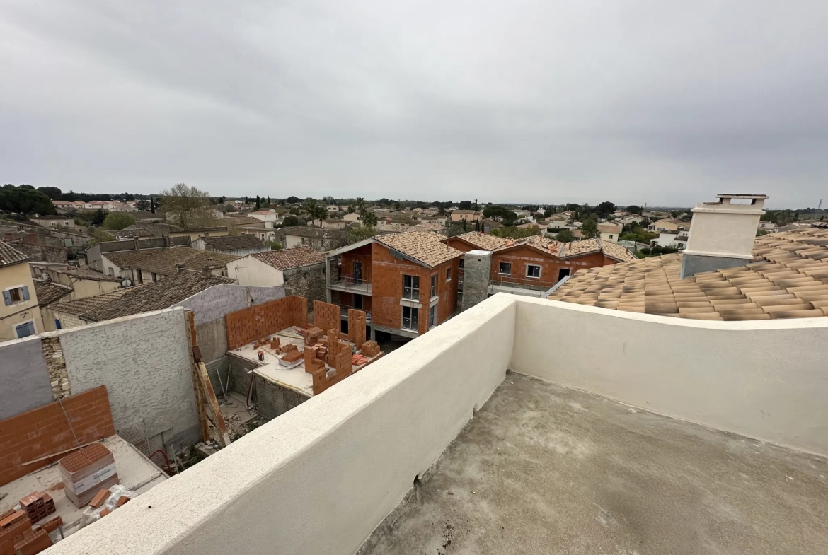 Achat Appartement T2 de 51m² avec terrasse rooftop à Valergues 