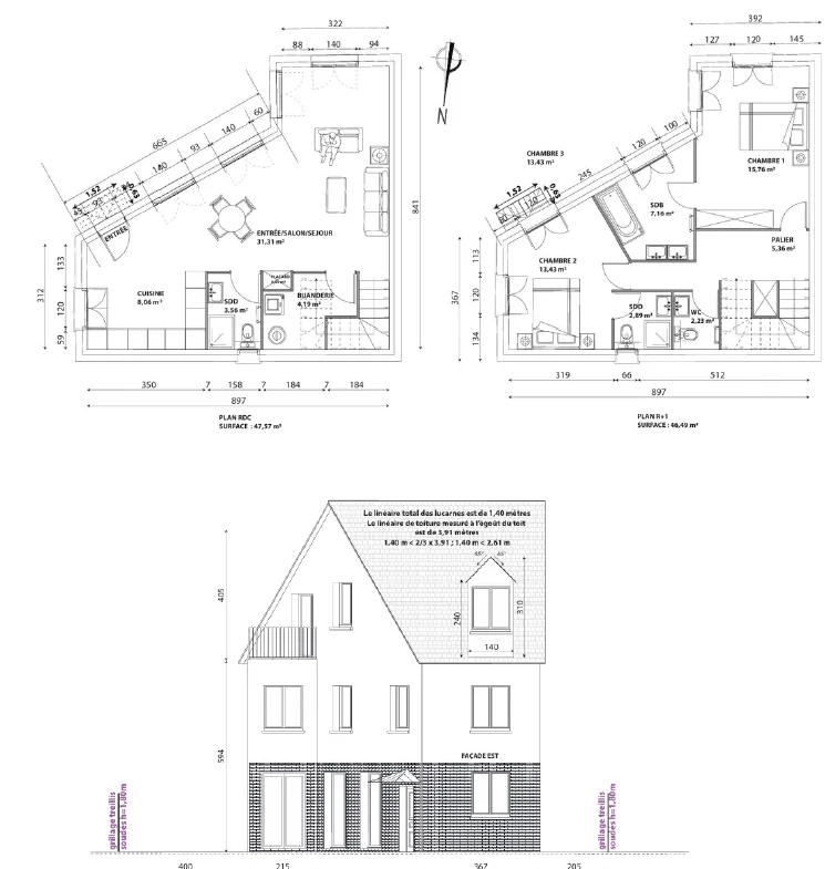 Terrain constructible de 271 m² à Villebon-sur-Yvette proche Paris 