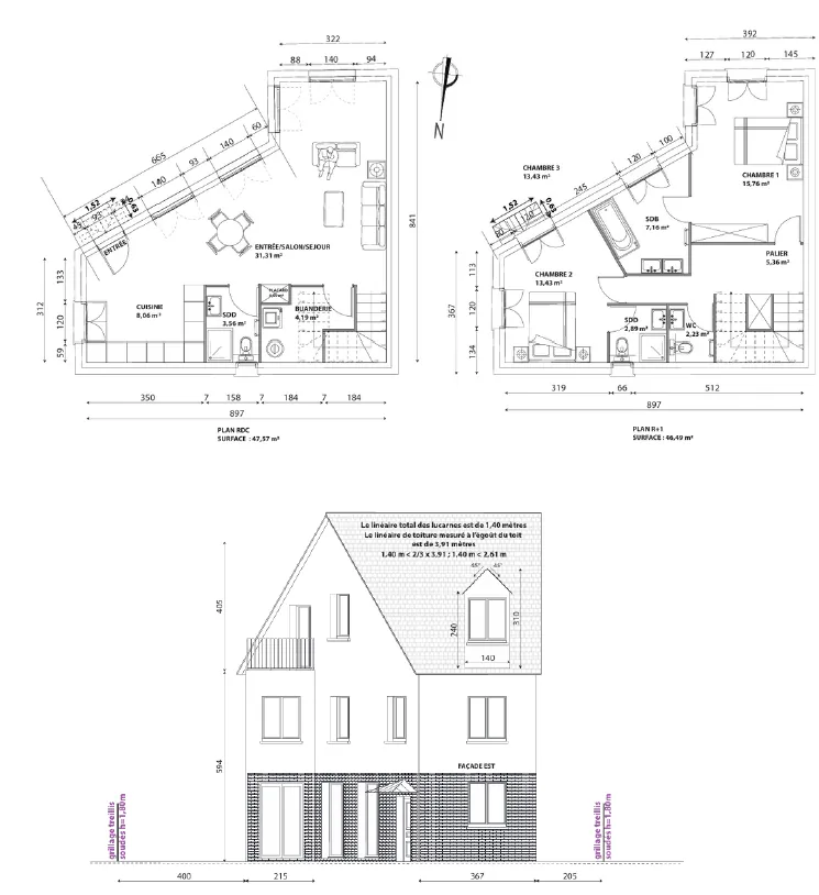 Terrain constructible de 271 m² à Villebon-sur-Yvette proche Paris 
