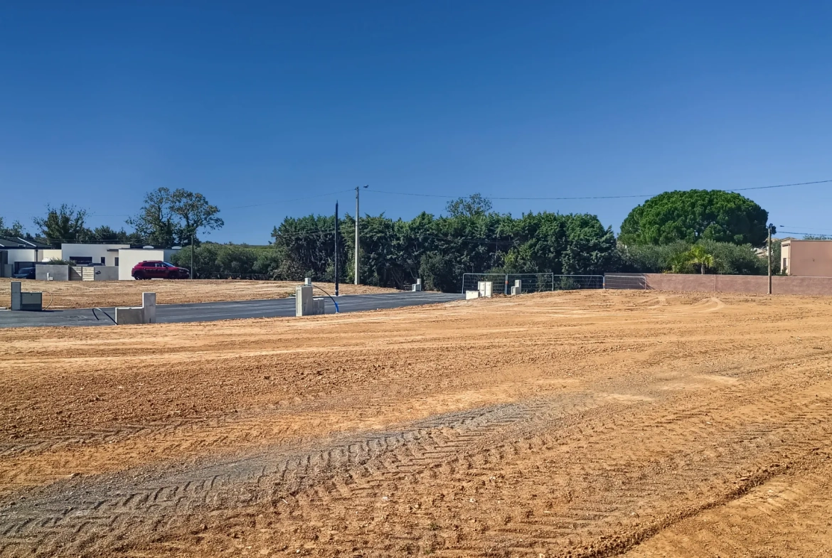 Terrain constructible viabilisé de 205 m² à Pomérols – Opportunité rare 