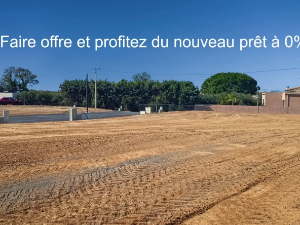 Terrain constructible viabilisé de 205 m² à Pomérols – Opportunité rare