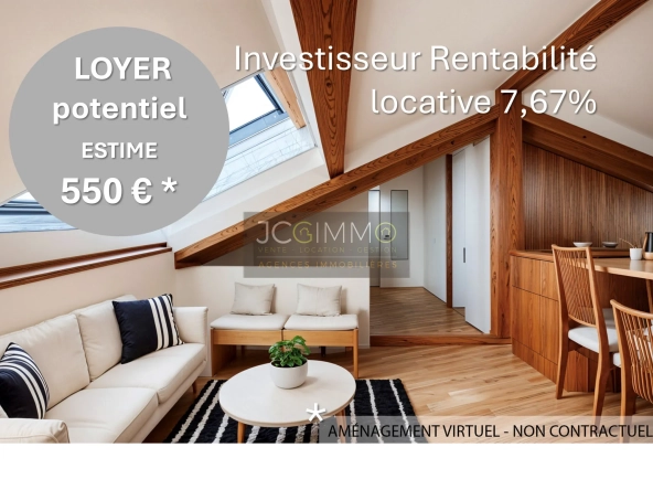 Studio de 33m² à Hyères Centre-ville - Dernier étage, emplacement privilégié