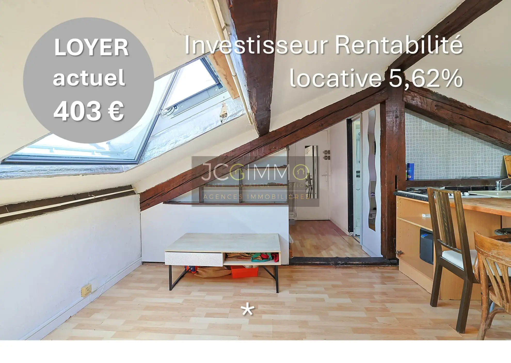 Studio de 33m² à Hyères Centre-ville - Dernier étage, emplacement privilégié 
