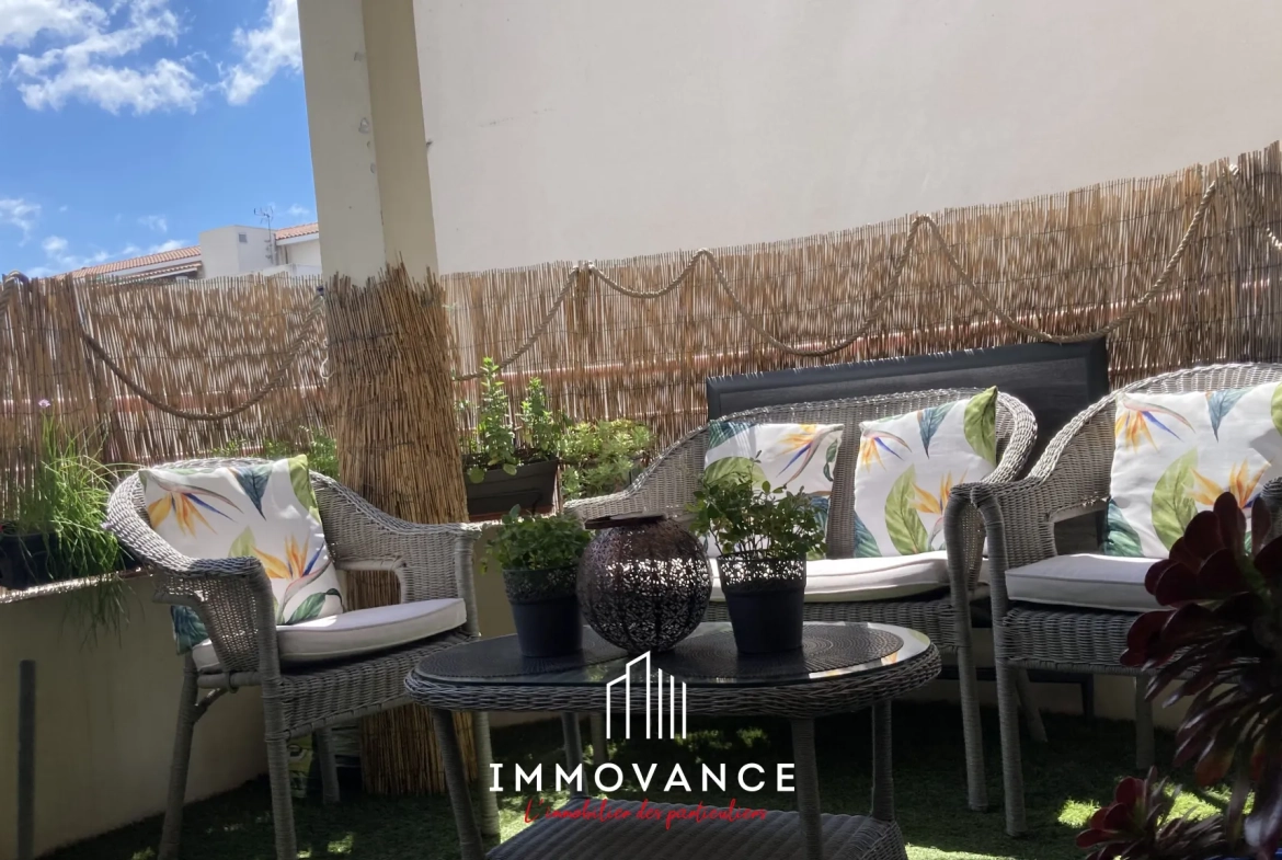 À vendre appartement T3 avec terrasse en vente à Agde, proche mer et commodités 