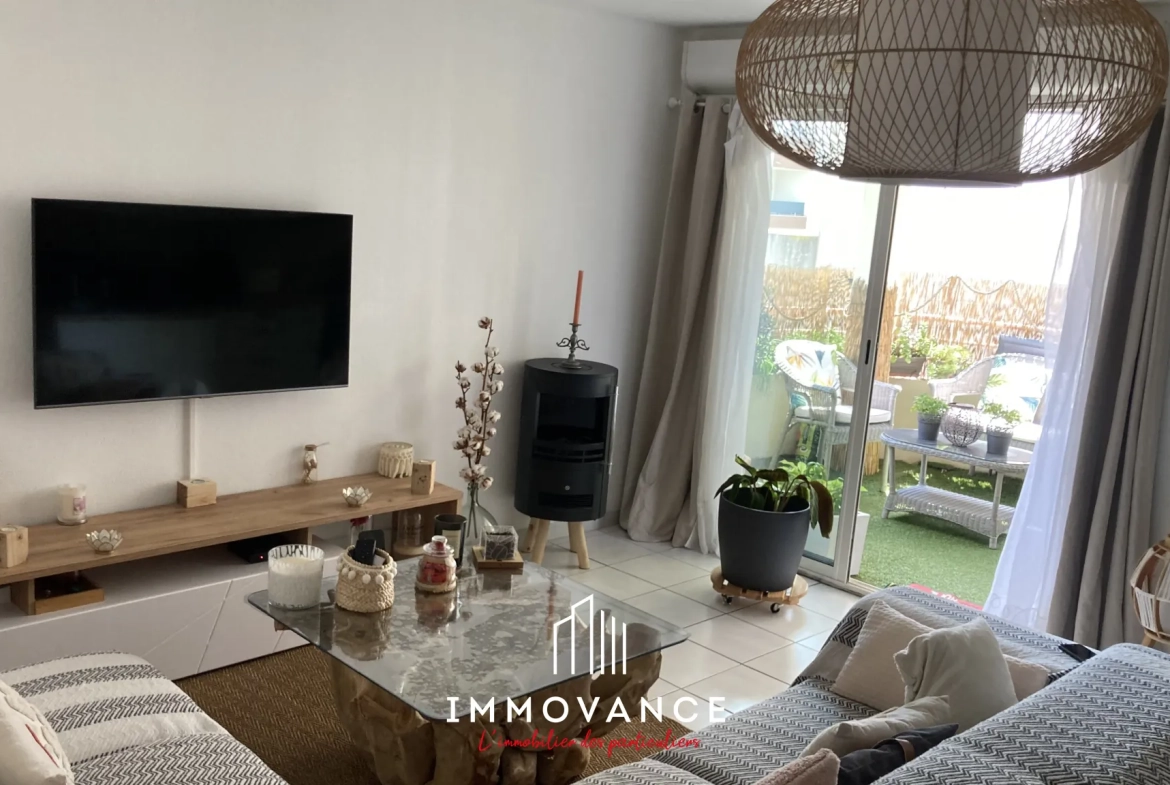 À vendre appartement T3 avec terrasse en vente à Agde, proche mer et commodités 