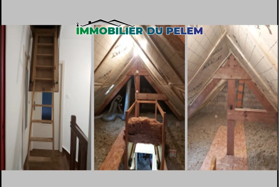 Maison de ville à vendre à Saint-Nicolas-du-Pélem, 65m² avec 2 chambres, charme et potentiel 