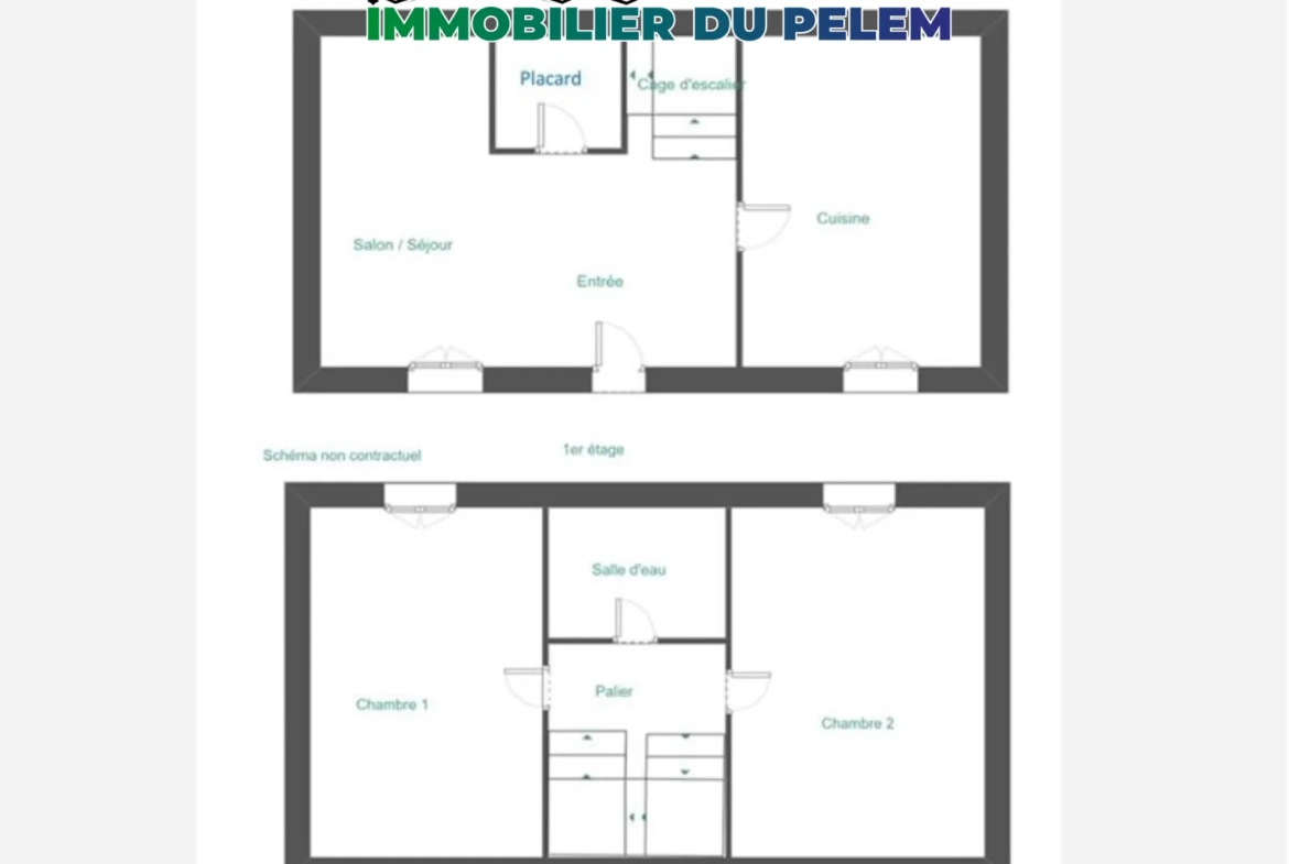 Maison de ville à vendre à Saint-Nicolas-du-Pélem, 65m² avec 2 chambres, charme et potentiel 
