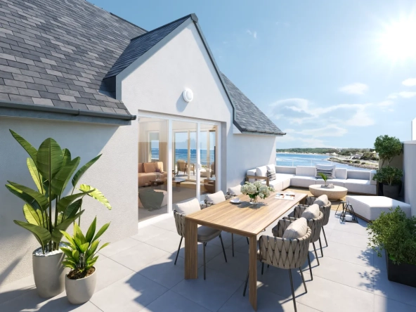 Programme immobilier neuf face mer à Perros-Guirec - T2 et studios avec vue panoramique 