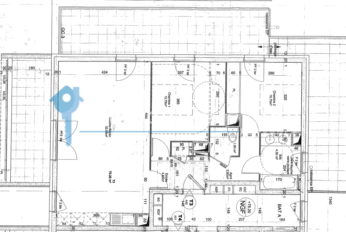 Appartement T3 à Juvignac de 70m² avec deux terrasses et parking privé 