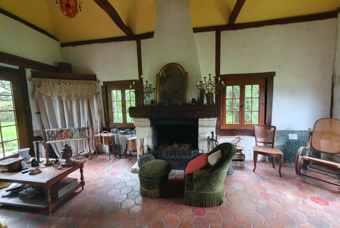 Belle maison normande à Bernay avec grand jardin et charme traditionnel 