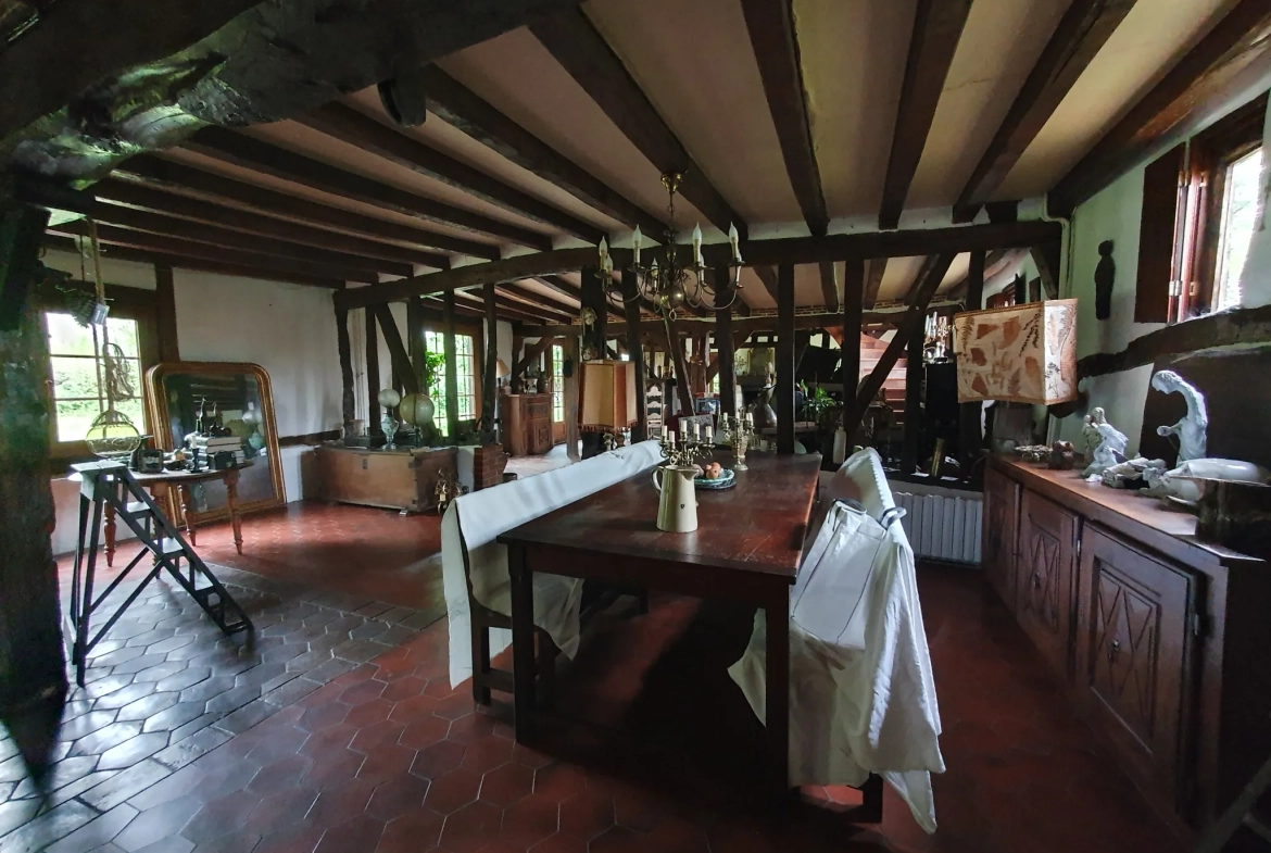 Belle maison normande à Bernay avec grand jardin et charme traditionnel 