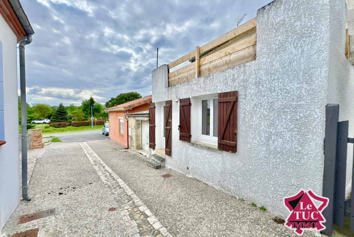 Maison de village avec terrasse à Ledat - 4 chambres, jardin, rénovée 