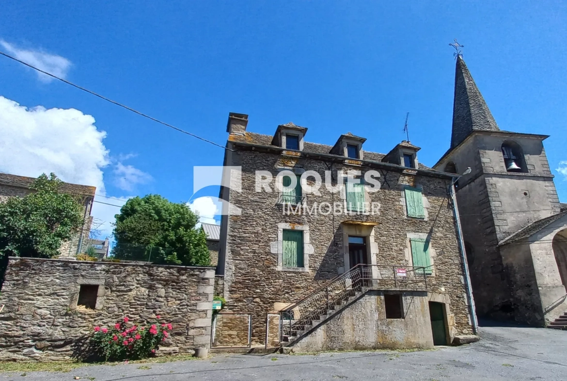 Charmante maison en pierre avec terrasse et jardin à Salles-Curan 