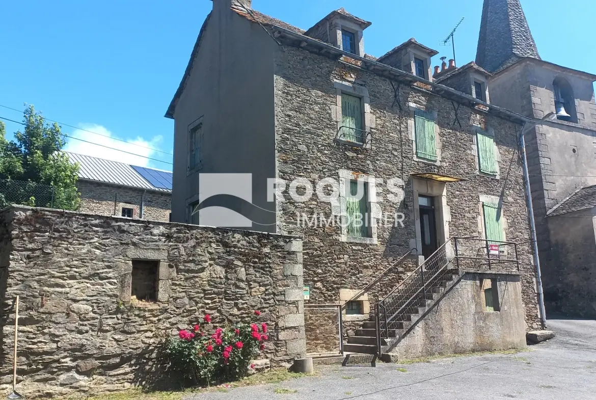 Charmante maison en pierre avec terrasse et jardin à Salles-Curan 