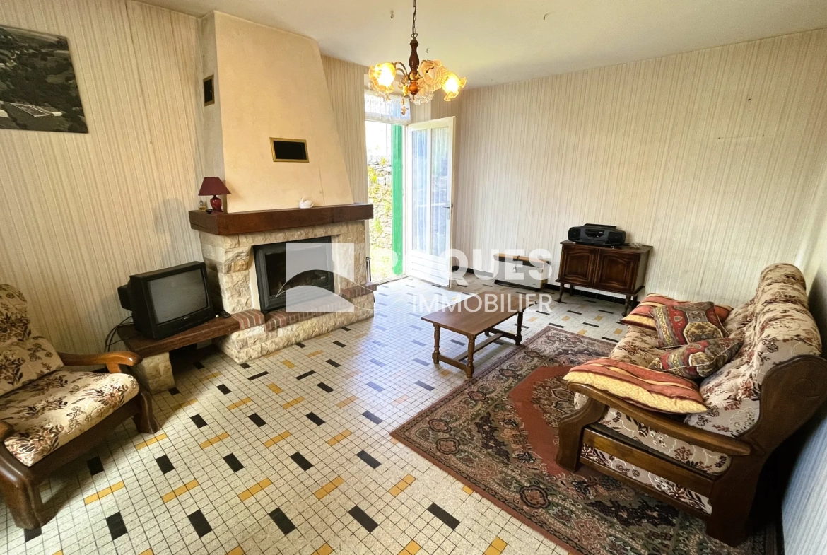Charmante maison en pierre avec terrasse et jardin à Salles-Curan 