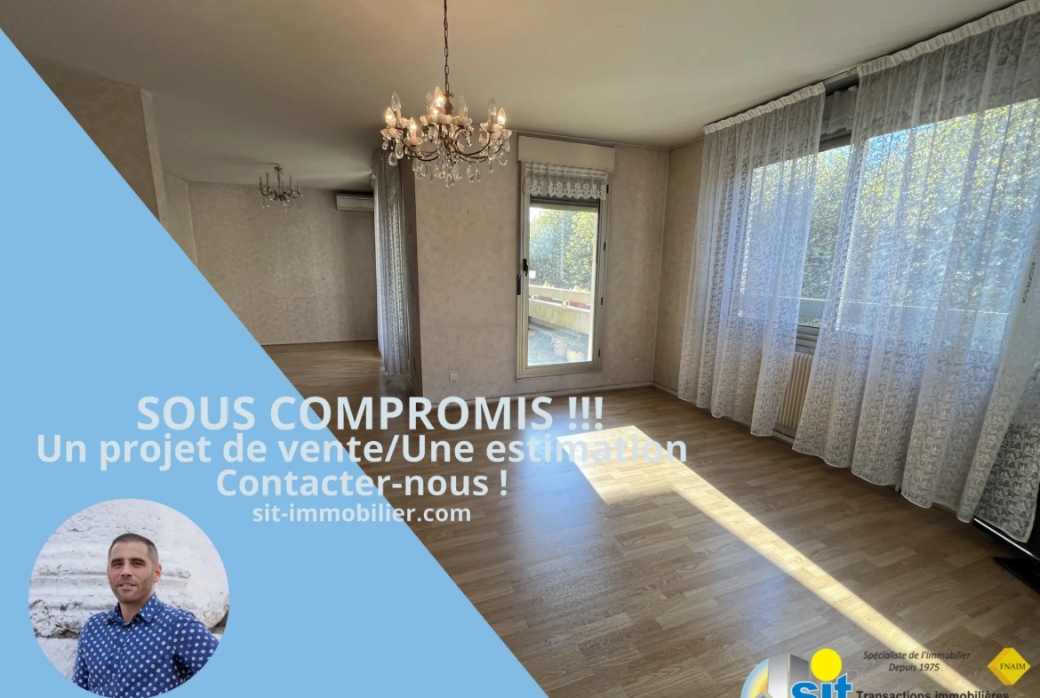 Spacieux appartement T4 avec terrasses, garage et vue Rhône à Vienne 