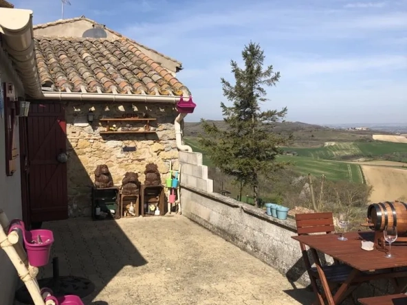 Maison de village à Laurac (11) avec terrasse, jardin et vue exceptionnelle