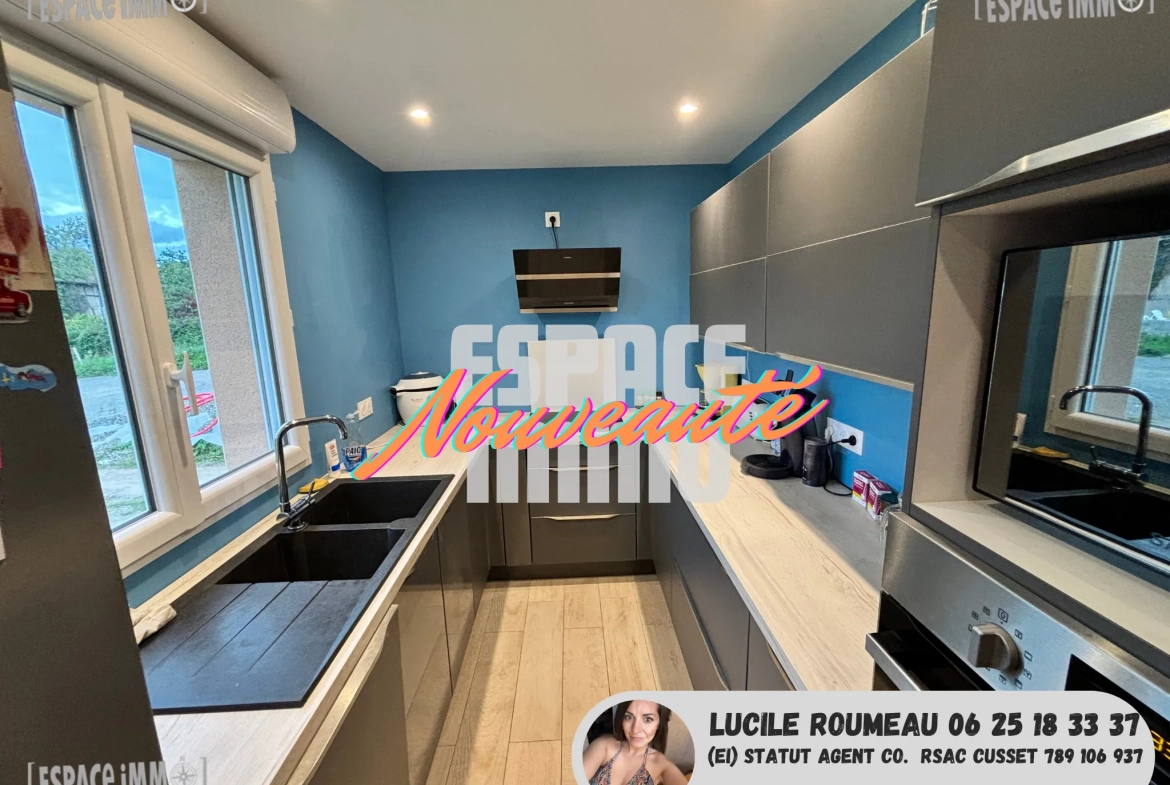 Maison moderne de plain-pied à Cusset avec garage et terrain de 720 m² 