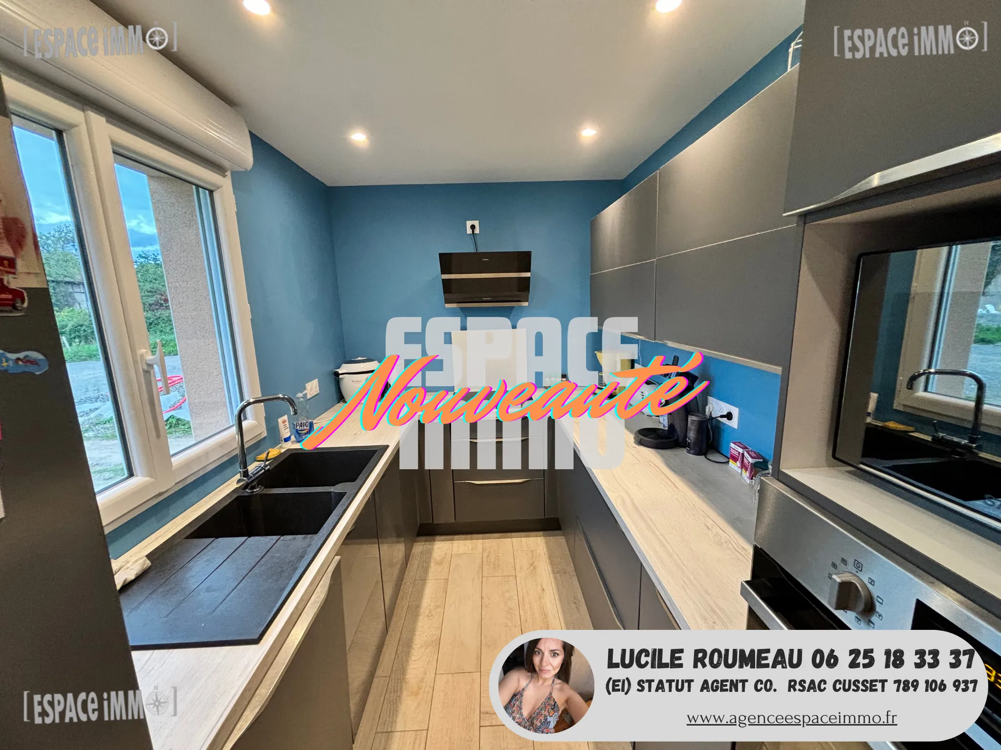 Maison moderne de plain-pied à Cusset avec garage et terrain de 720 m² 