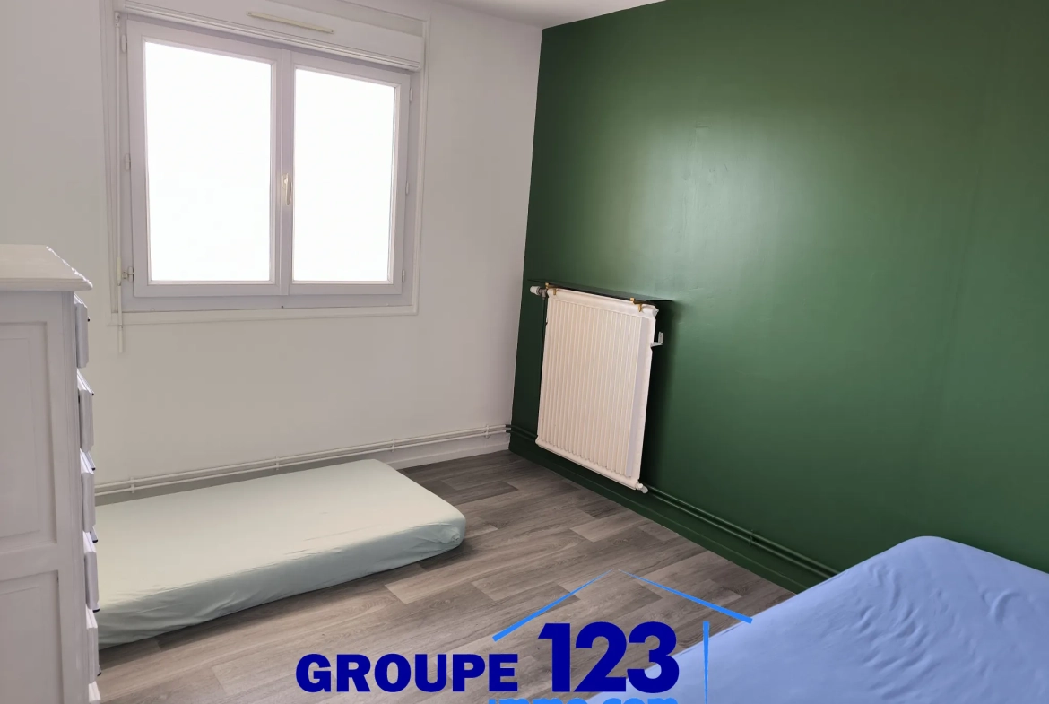 Appartement 2 chambres à Migennes – Dernier étage, parking, sécurité 