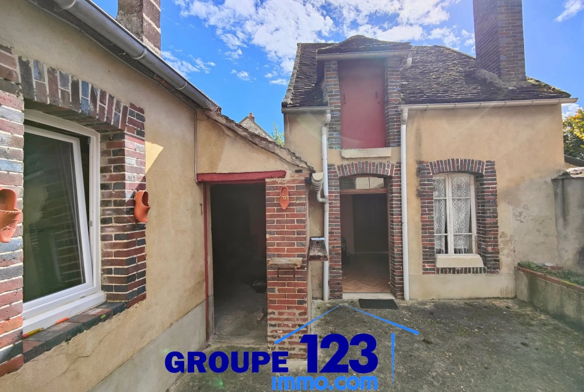 Maison avec potentiel à Brienon-sur-Armançon - Espace extérieur et travaux à prévoir 