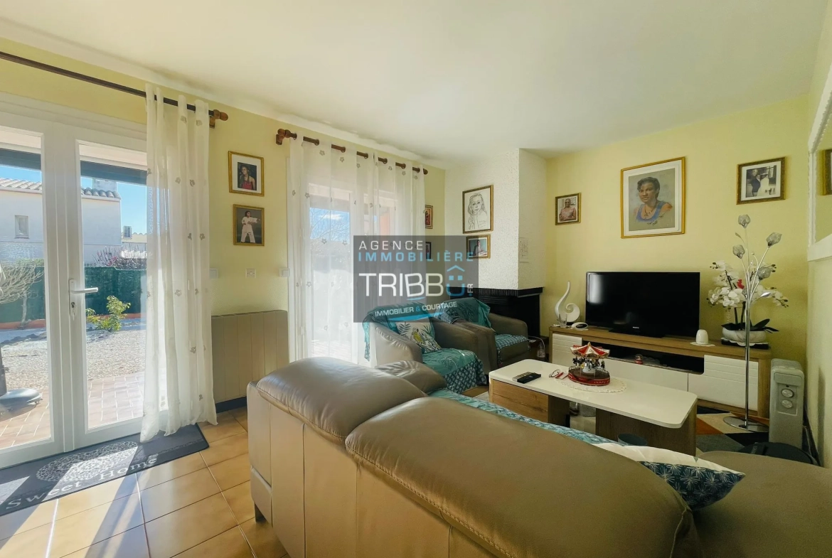 Villa 75 m² avec 3 chambres, garage et jardin à Pollestres 