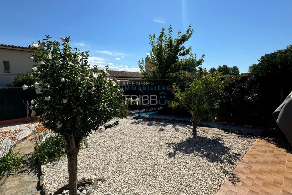 Villa 75 m² avec 3 chambres, garage et jardin à Pollestres 