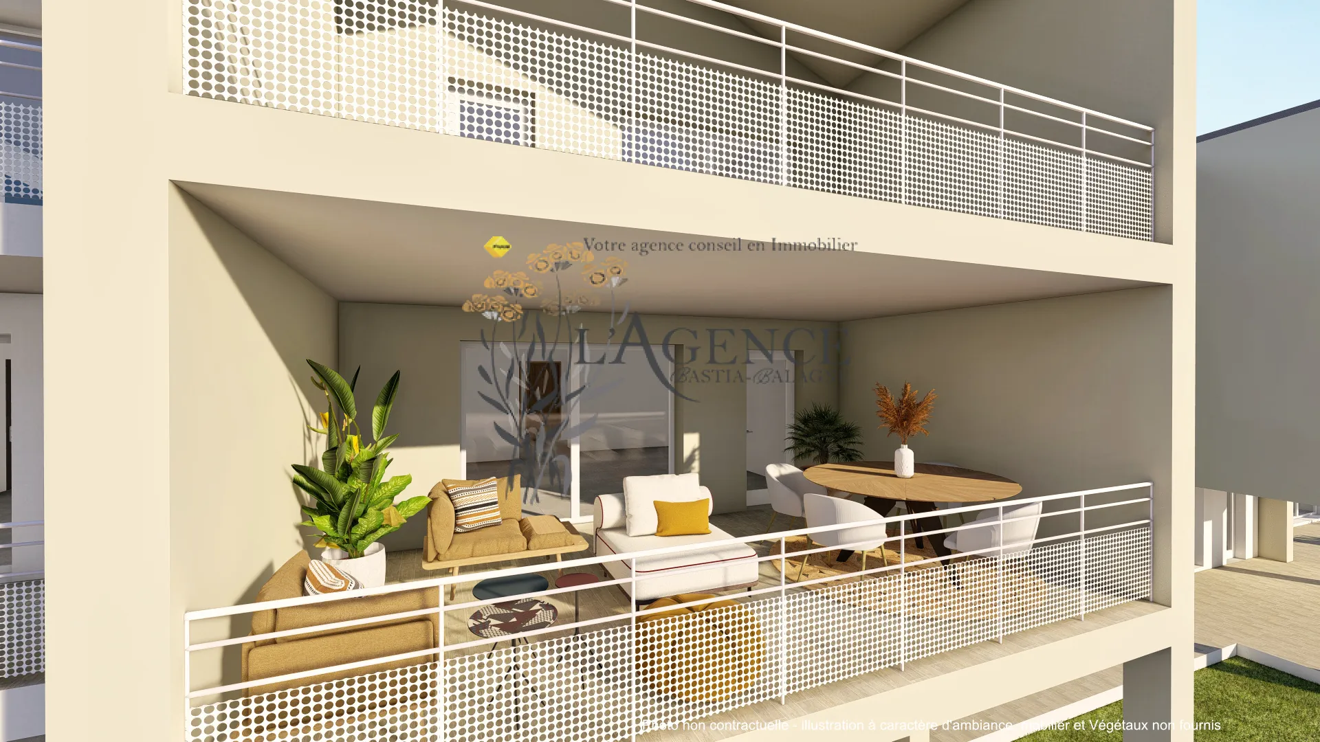 Appartement T3 avec terrasse à Lucciana – Résidence calme et sécurisée 