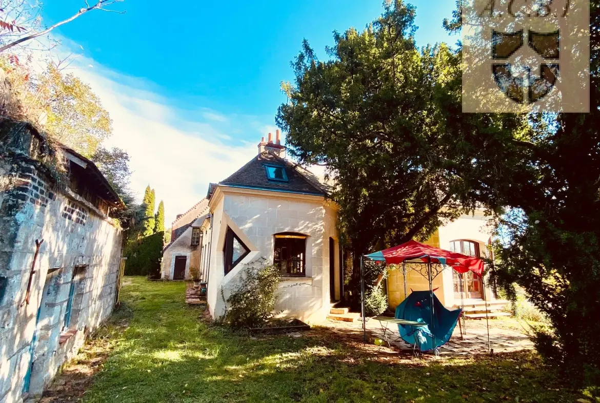 Maison de caractère avec jardin et caves troglodytiques à Vendôme 