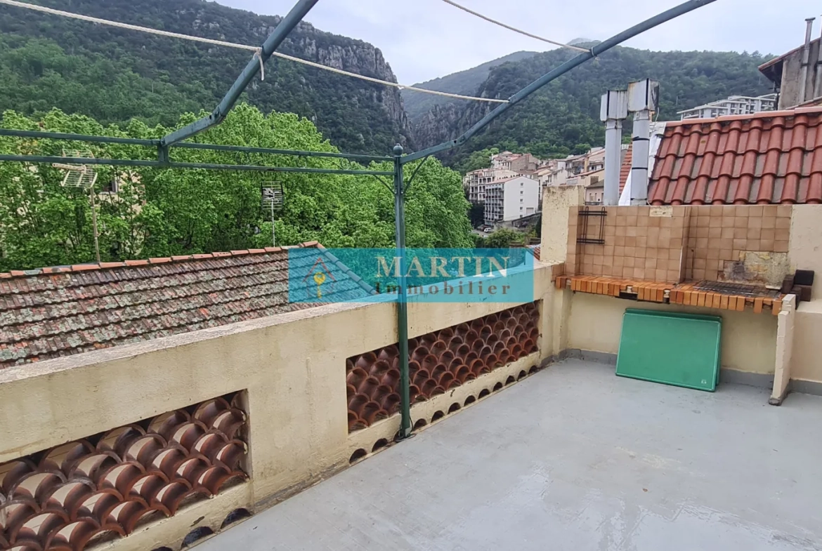 Appartement F2 avec terrasse à Amélie-les-Bains, vue montagne, proche thermes 