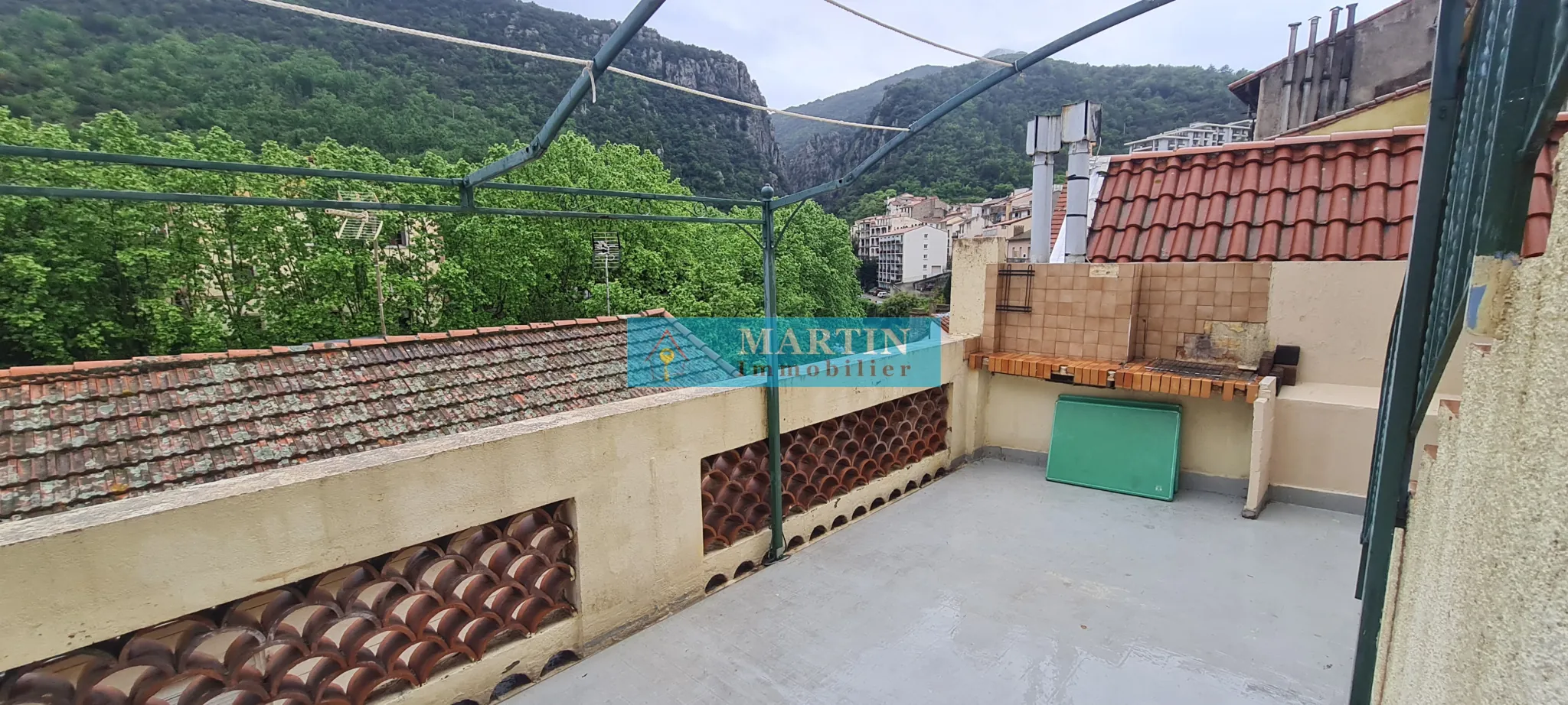 Appartement F2 avec terrasse à Amélie-les-Bains, vue montagne, proche thermes 