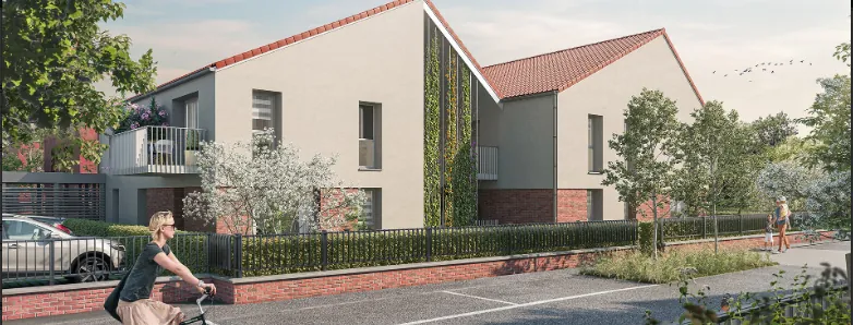 Appartement T2 avec balcon et parking à Wattrelos, livraison 2024 