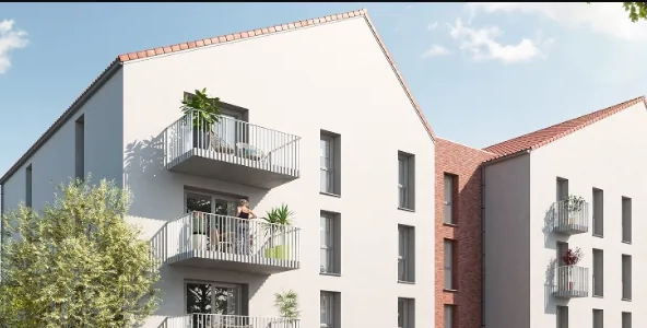 Appartement T2 avec balcon et parking à Wattrelos, livraison 2024