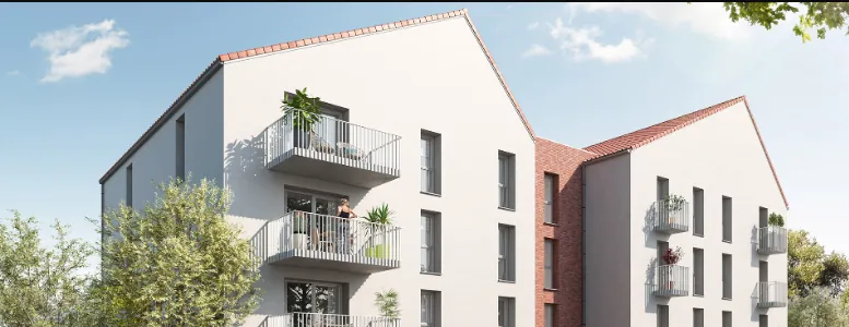 Appartement T2 avec balcon et parking à Wattrelos, livraison 2024 