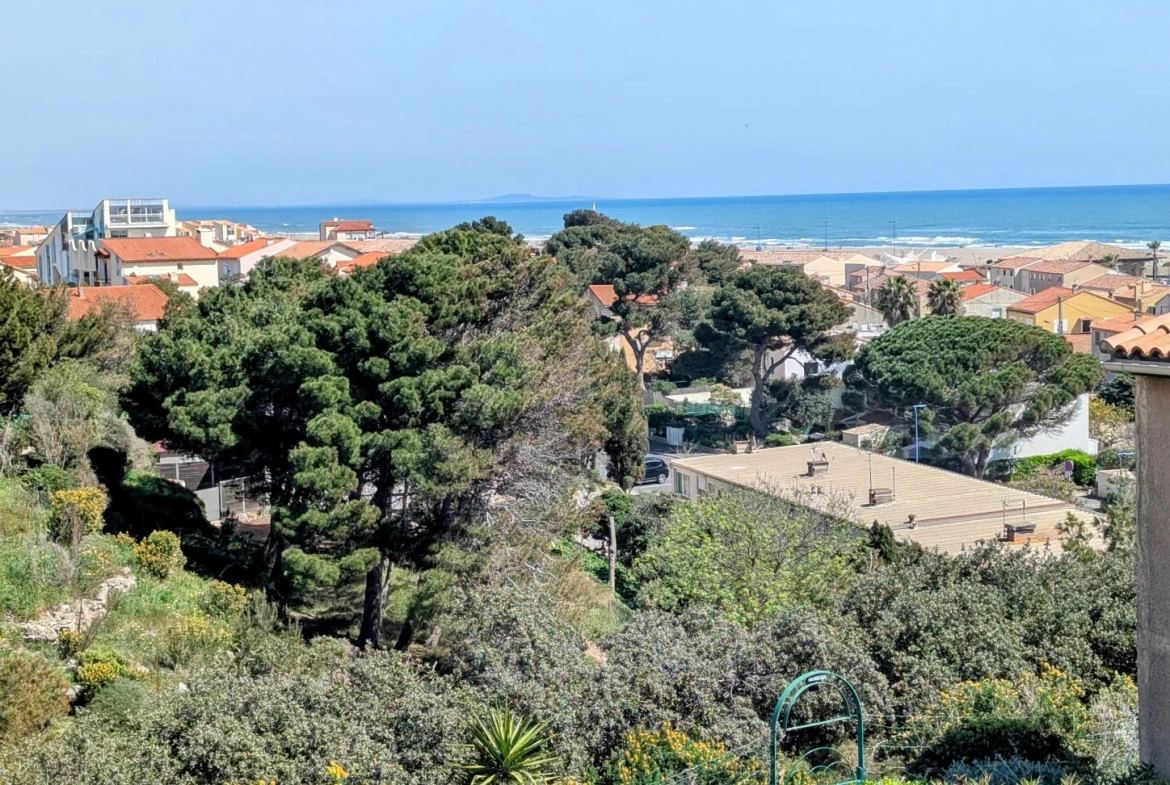 Villa 3 pièces avec vue mer, véranda et piscine à Saint-Pierre-la-Mer 
