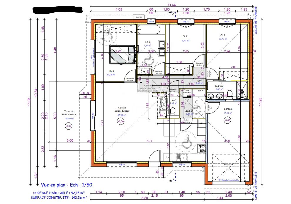 Maison neuve de 92 m² à Estillac avec 3 chambres et terrain piscinable 