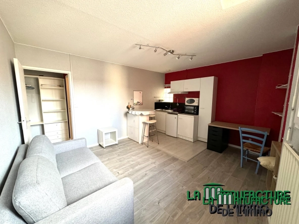 Studio meublé à vendre à Saint-Étienne, 28 m², idéal investisseur ou premier achat 