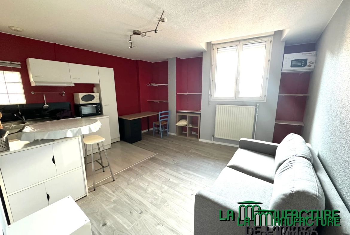 Studio meublé à vendre à Saint-Étienne, idéal premier achat ou investissement locatif 