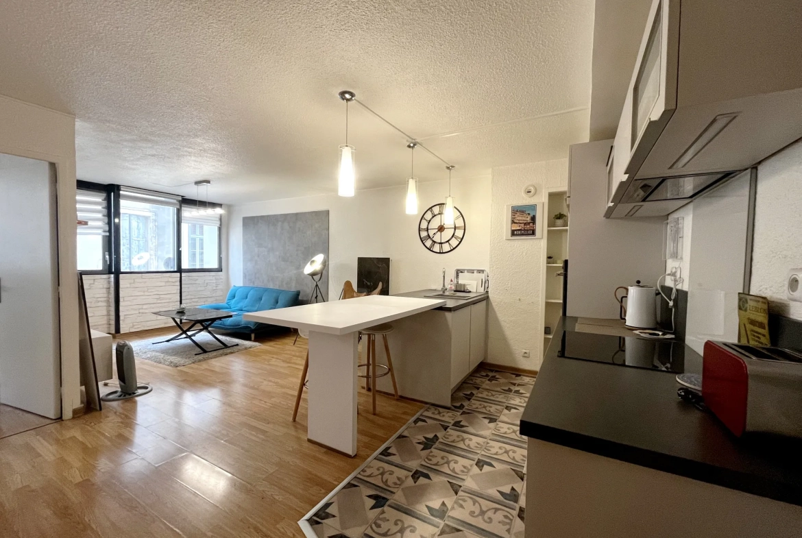 Appartement T2 rénové de 52m² au centre de Montpellier, idéal investissement 