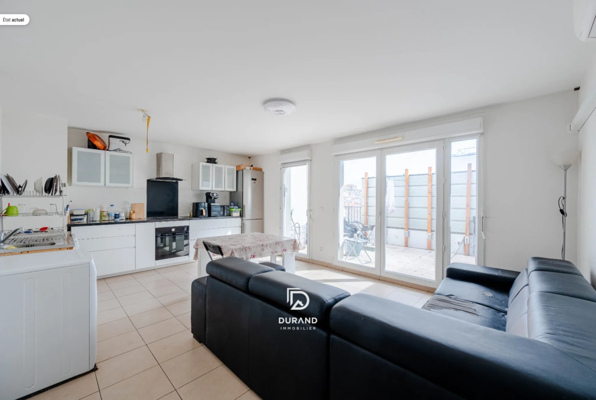 Appartement 4 pièces avec terrasse et parking à Marseille - Saint-Lazare 