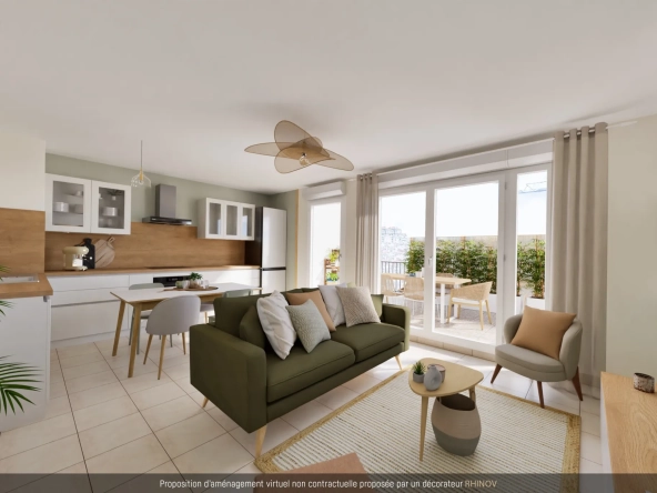 Appartement 4 pièces avec terrasse et parking à Marseille - Saint-Lazare
